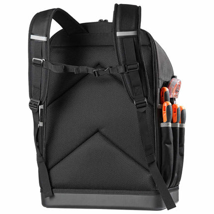 Tool Backpack, 56 Pockets, Heavy-Duty Molded Base