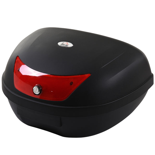 Motociklo dėklas, motorolerio dėklas motociklams, motoroleriams, mopedams, keturračiams, 48 l šalmo dėklas, viršutinis dėklas, juodas, 59 x 43 x 33 cm