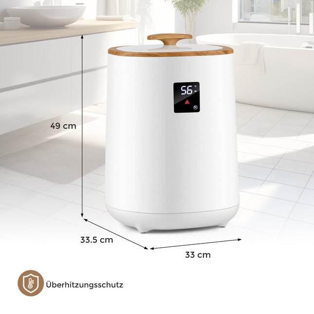 Rankšluosčių šildytuvas su LED ekranu, 18 l talpos, baltas