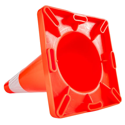 Traffic Cones, 12-Pack 18-Inch With Reflective Collar