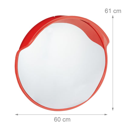 Eismo veidrodėlis, 60 cm, raudonas