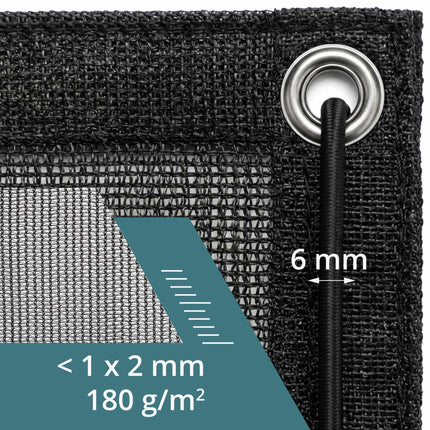 Priekabos krovininis tinklas, smulkaus tinklelio, 3,5 x 7 m, juodas