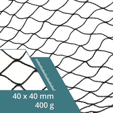 Priekabos tinklas 2x3m juodas, patvarus PP plastikas