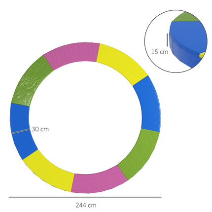 Batuto krašto uždanga Ø244 cm, apsauga nuo UV spindulių, atspari oro sąlygoms, batuto priedai