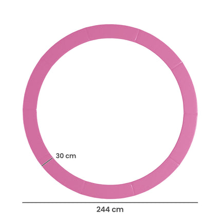 Batuto krašto uždangalas, atsparus vandeniui, plyšimui, 244 cm, rožinis