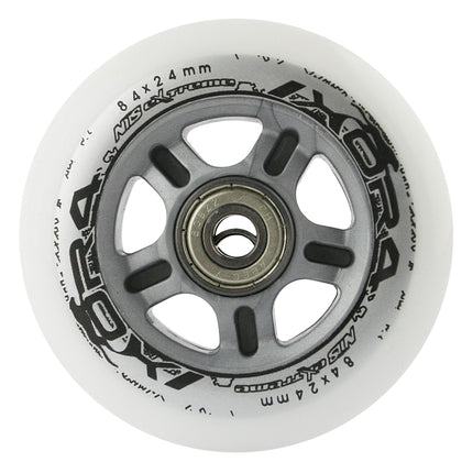 Transparent PU Skateboard Wheels, 84x24mm, 82A, Set of 4