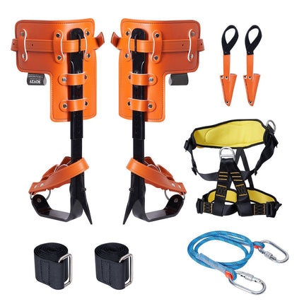 Tree Climbing Spikes Set, Alloy Steel, 350 lb, Harness