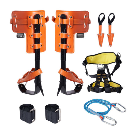 Tree Climbing Spikes Set, Alloy Steel, 350 lb, Harness