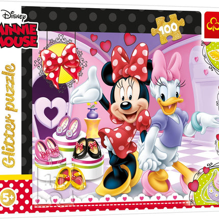 Trefl Disney blizgučių dėlionė Minnie Mouse, 100 detalių