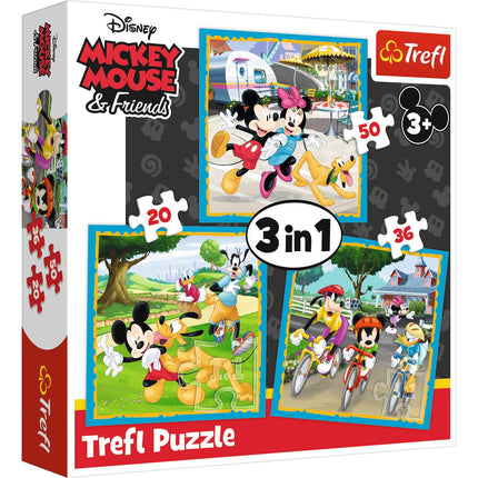 Trefl Disney dėlionės 3 viename rinkinys Mikis Pelytė