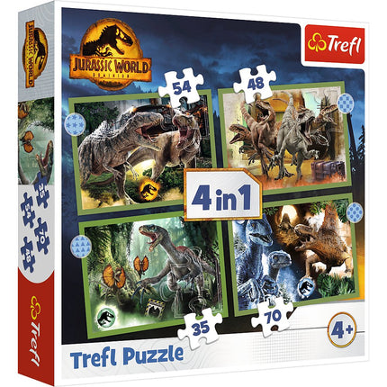 Trefl Juros periodo žodžių dėlionė 4 viename rinkinys 35 48 54 70 detalių