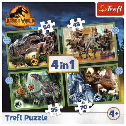 Trefl Juros periodo žodžių dėlionė 4 viename rinkinys 35 48 54 70 detalių