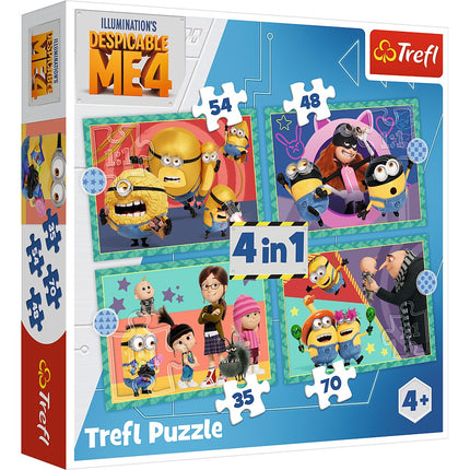Trefl Minions dėlionių rinkinys 4 viename