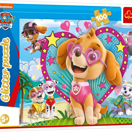 Trefl Paw Patrol Glitter Puzzle Paw Patrol, 100 vnt