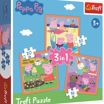 Trefl Peppa Pig Puzzle 3 viename rinkinys