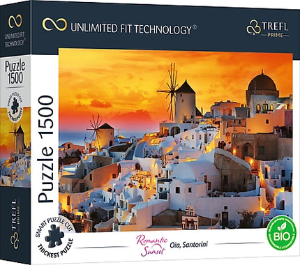 Trefl Prime dėlionė Romantiškas saulėlydis Santorini, 1500 detalių