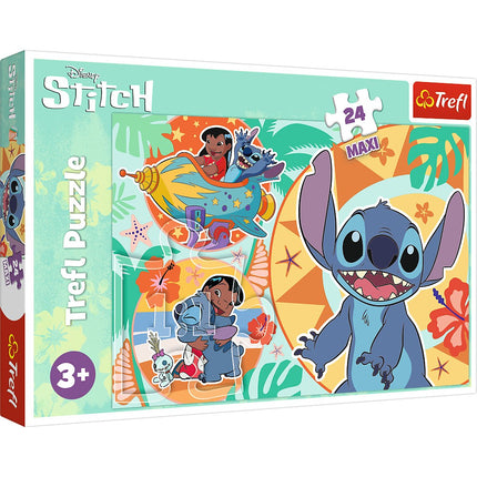 Trefl Stitch Maxi dėlionė, 24 detalės