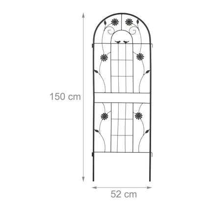 Grotelės 150 cm, 2 vnt. juodos
