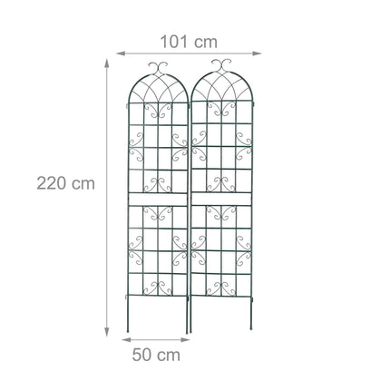 Grotelės 220 cm, 2 vnt. žalios spalvos