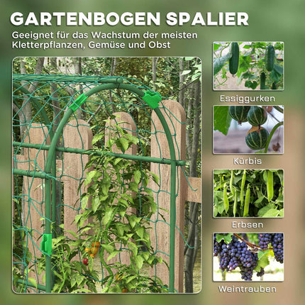 Adjustable plant trellis in steel with net for garden, balcony