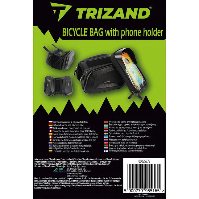 Trizand 25378 dviračio krepšys su telefono dėklu