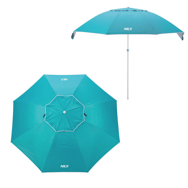 Turkio spalvos XL paplūdimio skėtis, 220 cm