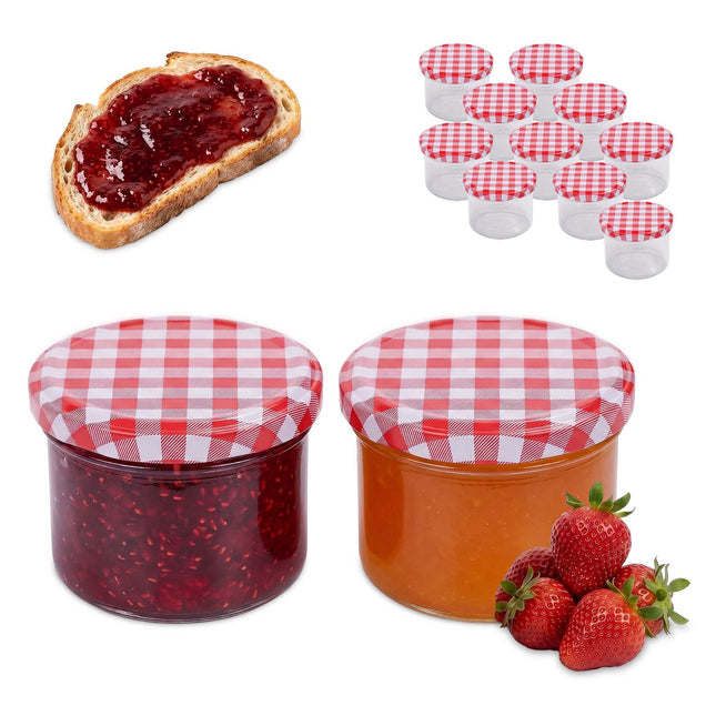 Užsukami uogienės stiklainiai, 220 ml rinkinys, hermetiškas užsukamas dangtelis