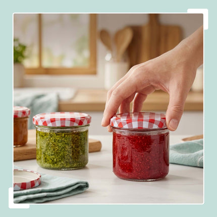 Twist-Off Jam Jars, 220 ml Set, Airtight Screw-Top
