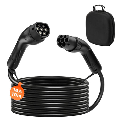 Type 2 EV Charger Extension Cable, 10 m, 16A 11 kW