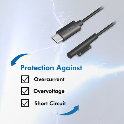 USB-C USB 3.2 Gen 1 Charging cable Microsoft Surface 60W 1.8 m