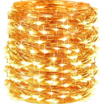 Kalėdinės USB lemputės - laidai 300 LED šiltai balta