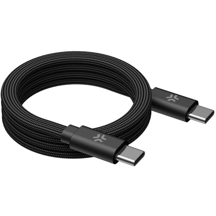 USB-C į USB-C laidas 60 W, magnetinis pintas, 1 m juodas