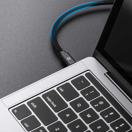 USB-C į USB-C laidas 60 W, magnetinis pintas, 1 m juodas