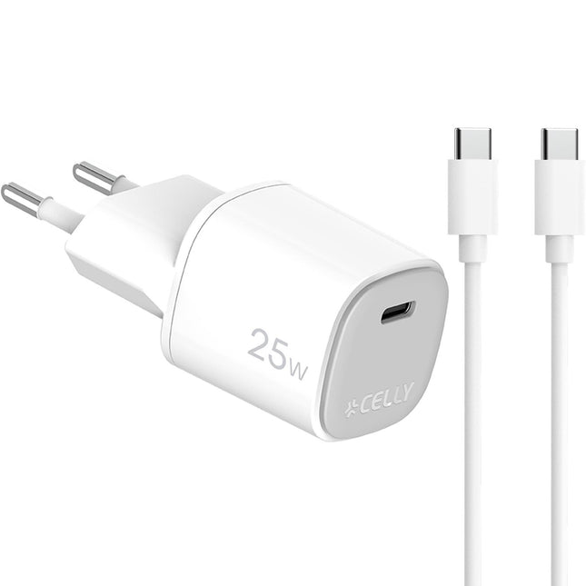 USB charger GaN 1 x USB-C PD 25W + USB-C cable
