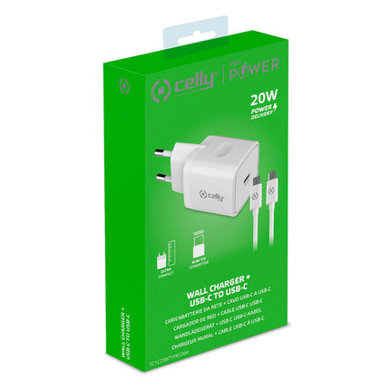 USB charger USB-C PD 20W + USB-C cable