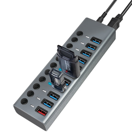 USB hub 10+1 port with separate On/Off buttons USB 3.2 Gen 1