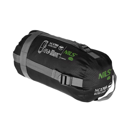 Ultralengvas miegmaišis, juodai žalias, 5-20C, 710g