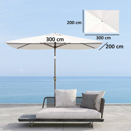 Skėčio uždangalas 200x300 cm rėmams, UV 50+, smėlio spalvos