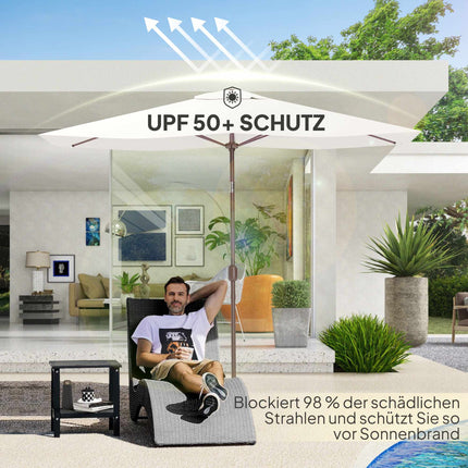 Skėčio uždangalas 200x300 cm rėmams, UV 50+, smėlio spalvos