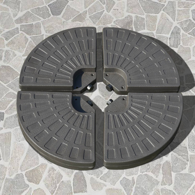 Skėčio stovas, užpildomas 17 kg vandens / 25 kg smėlio, HDPE, kavos spalvos, 100 x 100 x 10,5 cm