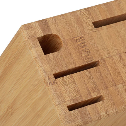 Nesurinktas bambukinis peilių laikiklis