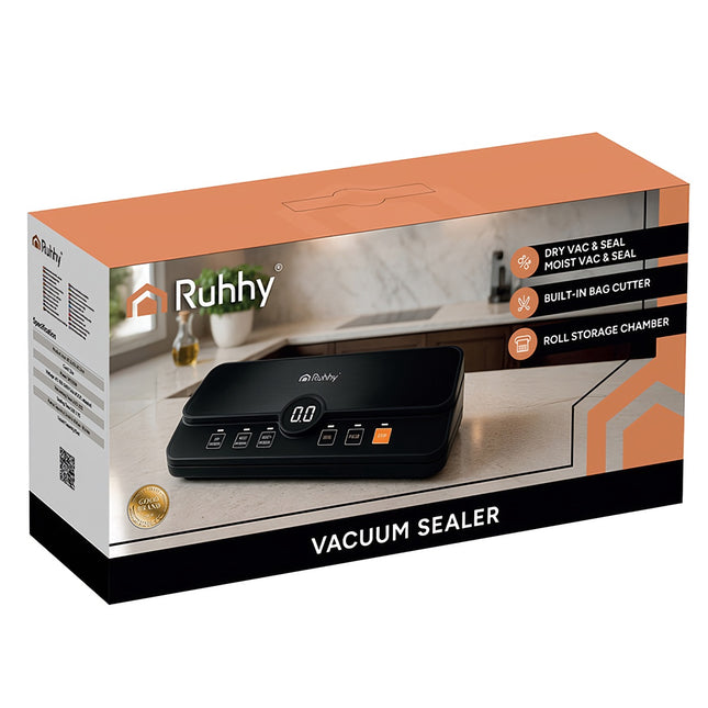 Vakuuminis pakavimo aparatas su 80 kPa siurbimo galia, 30 cm maišelio plotis