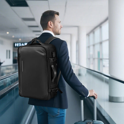 Vacuum Travel Backpack 65L with Pump, TSA Lock, Black