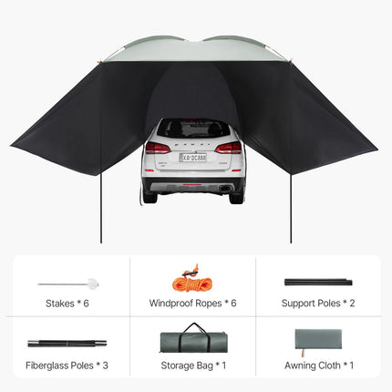 Vehicle Side Awning 10 x 7 ft, PU2000mm, UV50+