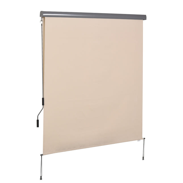 Vertikalus balkono markizinis uždangalas nuo vėjo ir privatumo, rankinis, poliesteris + aliuminis, 160 x 250 cm