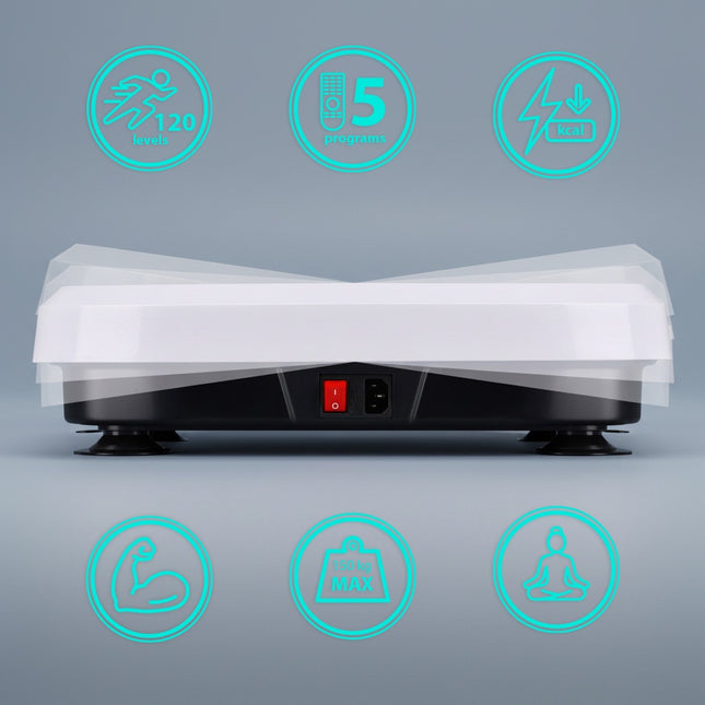 Vibracijos platforma su pasipriešinimo juostomis, „Bluetooth“, 5 programos