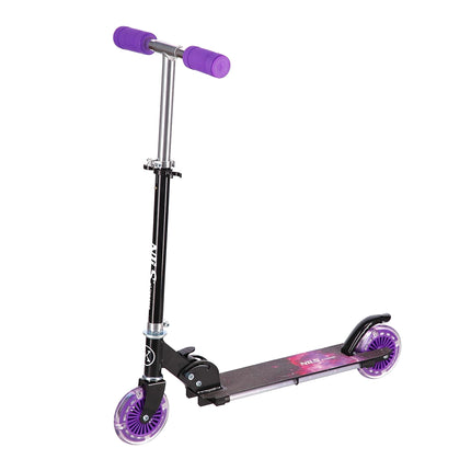 Violetinis sulankstomas paspirtukas, reguliuojamo aukščio, lengvas