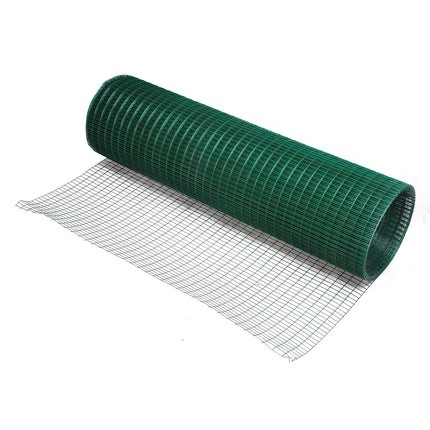 Pelėsių apsauginis tinklelis nuo paukščių, viela ir tinklelis, lankstus, PVC, tamsiai žalias, 0,9 x 30 m, apsauginis tinklelis