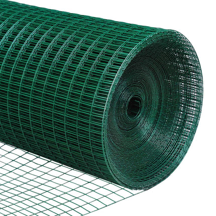 Pelėsių apsauginis tinklelis nuo paukščių, viela ir tinklelis, lankstus, PVC, tamsiai žalias, 0,9 x 30 m, apsauginis tinklelis