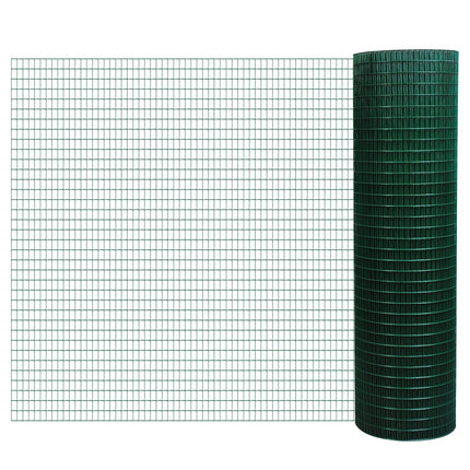 Pelėsių apsauginis tinklelis nuo paukščių, viela ir tinklelis, lankstus, PVC, tamsiai žalias, 0,9 x 30 m, apsauginis tinklelis
